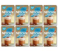 NESCAFÉ Cappuccino Decaffeinated Unsweetened Coffee Sachets x7 (Pack of 8, Total 56 Decaf Sachets)