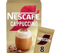 NESCAFÉ Cappuccino Instant Coffee 8 x 15.5g Sachets, 100% Responsibly Sourced Coffee (Pack of 1)