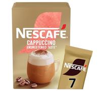 NESCAFÉ Cappuccino Unsweetened Instant Coffee 7 Sachets, 100percent Responsibly Sourced Coffee Pack of 1