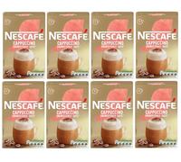 NESCAFÉ Cappuccino Unsweetened Instant Coffee Sachets x7 (Pack of 8, Total 56 Sachets)