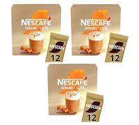 NESCAFÉ Caramel Latte x12 Instant Coffee Sachets (Pack of 3, Total 36 Sachets)