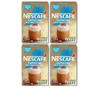 NESCAFÉ Decaf Cappuccino Unsweetened Taste Instant Coffee Sachets (Pack of 4, Total 32 Sachets)