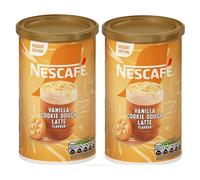 NESCAFÉ Dessert Edition Vanilla Cookie Dough Latte Instant Coffee Tin, 260g (Pack of 2) - Multiserve Frothy Instant Coffee - 520g Total