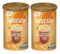 NESCAFÉ Dessert Edition Vanilla Cookie Dough Latte Instant Coffee Tin, 260g (Pack of 2) - Multiserve Frothy Instant Coffee - 520g Total
