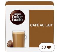 NESCAFÉ Dolce Gusto Cafe Au Lait Coffee Pods - total of 90 Capsules- Medium Roasted Coffee with Milk - Intensity 7 (3 Packs)