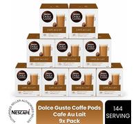 Nescafe Dolce Gusto Cafe Au Lait Coffee Pods, Robusta Selection - 144 Servings