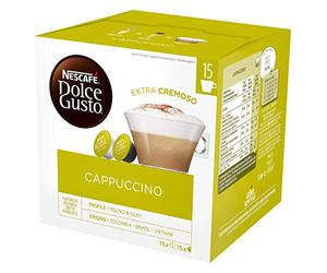 Nescafé Dolce Gusto Cappuccino, Coffee, Espresso, Lungo, 30 Capsules, (15 Portions)