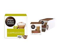 Nescafe Dolce Gusto Cappuccino Coffee Pods, 30 Count (Pack of 3) & Nescafe Dolce Gusto Café Au Lait Decaffeinated Coffee Pods (Pack of 3, Total 48 Capsules)