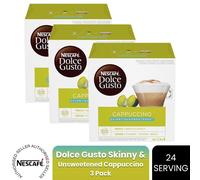 Nescafe Dolce Gusto Cappuccino Coffee Pods, Skinny & Unsweetened - 24 Servings