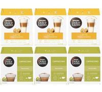 NESCAFÉ DOLCE GUSTO Cappuccino & Latte Macchiato Variety Pack Coffee Pods (Pack of 6, Total 96 Capsules)