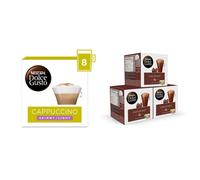 Nescafe Dolce Gusto Cappuccino Skinny&Unsweetened/Light Coffee Pods (Pack of 3, Total 48 Capsules) & Nescaf? Dolce Gusto Chococino Coffee Pods (Pack