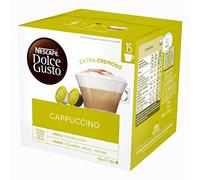Nescafe - Dolce Gusto - Cappucino - 1 Pack - 30 Capsules per Pack - A Dark Italian-Style Espresso Roast of 100% Arabica Coffee Blended Beautifully with frothed Whole Milk and a hint of Sugar