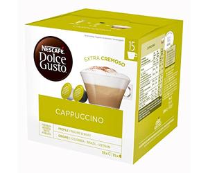 Nescafe - Dolce Gusto - Cappucino - 1 Pack - 30 Capsules per Pack - A Dark Italian-Style Espresso Roast of 100% Arabica Coffee Blended Beautifully with frothed Whole Milk and a hint of Sugar