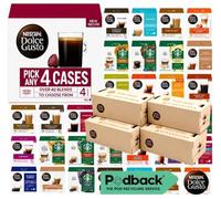 NESCAFÉ Dolce Gusto Coffee, Hot Chocolate Pods Pick Any 4 Flavours,12 Packs | 40+ Blends - Including Espresso Intenso, Caramel, Americano, Flat White, Cafe Au Lait, Cappuccino, Lungo, Latte, Decaf & More