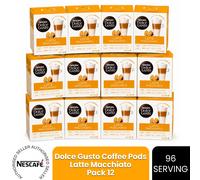 Nescafe Dolce Gusto Coffee Pods 12x Boxes / 192 Caps Latte Macchiato