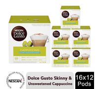 Nescafe Dolce Gusto Coffee Pods 12x Boxes / 192 Caps Skinny Cappuccino
