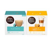 Nescafe Dolce Gusto Coffee Pods 2 Box Bundle Flat White + Latte Macchiato
