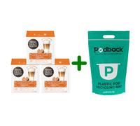 Nescafe Dolce Gusto Coffee Pods Cases of 3 boxes with Podback Recycling Bag