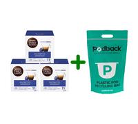 Nescafe Dolce Gusto Coffee Pods Cases of 3 boxes with Podback Recycling Bag
