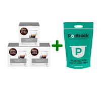 Nescafe Dolce Gusto Coffee Pods Cases of 3 boxes with Podback Recycling Bag