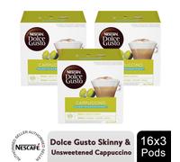 Nescafe Dolce Gusto Coffee Pods Skinny Cappuccino 3 boxes (48 drinks)