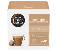 Nescafé Dolce Gusto Cortado Coffee Pods 16 Pods | Pack of 1 | Powerful and roasty coffee; robusta blend; responsibly sourced; short coffee style for everyday drinks