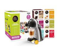 NESCAFÉ Dolce Gusto EDG155.BG Mini-Me Automatic Coffee Machine Black & Arctic Grey by De'Longhi - Starter Kit