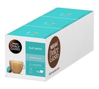 NESCAFÉ Dolce Gusto Flat White Coffee Pods - 48 Creamy Espresso & Steamed Milk Capsules (3x16)