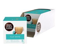 Nescafe Dolce Gusto Flat White Coffee Pods - Organic, Freshness-Preserving 16 Count (Pack of 3)