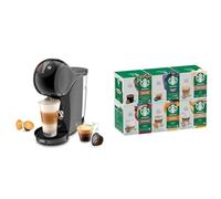 NESCAFÉ DOLCE GUSTO Genio S Automatic Coffee Machine Anthracite Starter Kit, Including 6 boxes of STARBUCKS Mixed Cup Coffee Pods