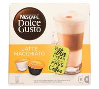 NESCAFÉ Dolce Gusto Caffeinated Ground Coffee Pods Box Latte Macchiato 34.4 g Pack of 8 x Coffee + 8 x Milk Pods