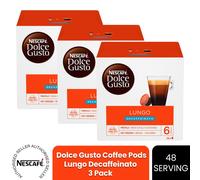 Nescafe Dolce Gusto Lungo Coffee Pods, Decaffeinato - 48 Servings