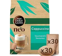 Nescafe Dolce Gusto NEO Cappuccino - 30 Coffee Pods and 30 Milk Bags (5 Boxes of 6 Pods and 6 Bags) - Compatible with NESCAFÉ Coffee Machines Only Dolce Gusto NEO