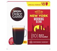 Nescafé Dolce Gusto New York Morning Blend 18 Pods | Multipack of 3 | Bold full-bodied coffee; intensity 10; American café inspiration; responsibly sourced blend for morning coffee moments