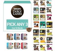 Nescafe Dolce Gusto Original and Compatible Coffee Pods. Pick Any 3 Packs from 50+ Flavours Inc. Decaf, Espresso, Latte, Hot Chocolate, Cappuccino, Caramel, Mocha, Skinny, Chai Tea & More.
