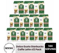 Nescafe Dolce Gusto Starbucks Coffee Pods 12x Boxes / 144 Caps Caffe Latte