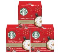 NESCAFE DOLCE GUSTO Starbucks Toffee Nut Latte Coffee Pods x12 (Pack of 3, Total 36 Pods)