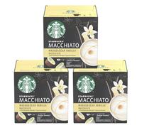 NESCAFE DOLCE GUSTO Starbucks Vanilla Macchiato Coffee Pods x12 (Pack of 3, Total 36 Pods)