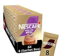 NESCAFÉ Double Choc Mocha Instant Coffee 8 x 20.9g Sachets, 100% Responsibly Sourced Coffee (Pack of 6)