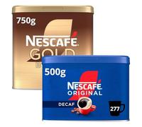 NESCAFÉ Gold Blend 750g & Orignal Decaf 500g Instant Coffee Tins
