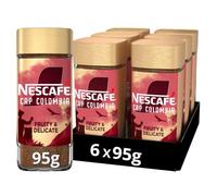 Nescafé Gold Blend Colombia Instant Coffee 95g | Multipack of 6 | Single origin Colombian coffee; light-medium roast; 100% Arabica beans; fruity taste with citrus aroma