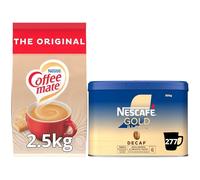 NESCAFÉ Gold Blend Decaf Instant Coffee 500g Tin & Coffee-Mate Original Powdered Creamer 2.5kg | Bundle Pack