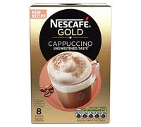 Nescafé Gold Cappuccino Unsweetened Coffee, 8 Sachets