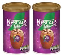 NESCAFÉ Green Triangle Mocha Instant Coffee Tin, 260g (Pack of 2) - Multiserve Frothy Instant Coffee Inspired by Quality Street - Hazelnut & Chocolate Flavour - 520g Total