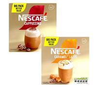 Nescafé Instant Coffee 24 Sachets - Cappuccino & Caramel Latte Variety Pack