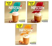 Nescafé Instant Coffee 36 Sachets - Cappuccino, Latte & Caramel Latte