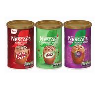 NESCAFÉ Instant Coffee Tin Variety Pack (Pack of 3) Aero Peppermint Mocha, Green Triangle Mocha, KitKat Latte - Multiserve Frothy Instant Coffee