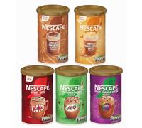NESCAFÉ Instant Coffee Tin Variety Pack (Pack of 5) Flavours - Aero Peppermint Mocha, Green Triangle Mocha, KitKat, Creamy Tiramisu, Vanilla Cookie Dough Latte