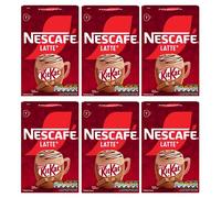 NESCAFÉ KitKat Latte Instant Coffee Sachets x7 (Pack of 6, Total 42 Sachets) - Chocolatey & Creamy Instant Latte Inspired by KitKat