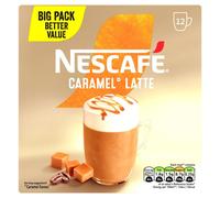 NESCAFÉ Latte Caramel Instant Gold Coffee 12 x 17g Sachets, 100